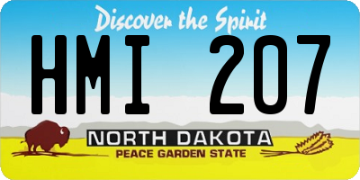 ND license plate HMI207