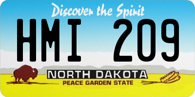ND license plate HMI209