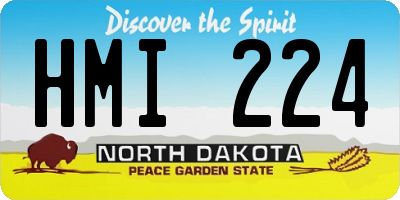 ND license plate HMI224