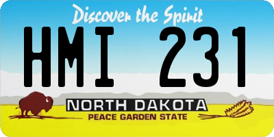 ND license plate HMI231