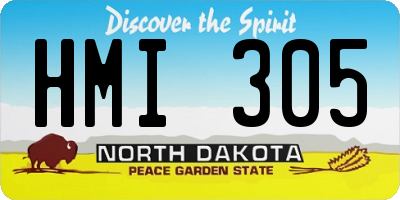 ND license plate HMI305