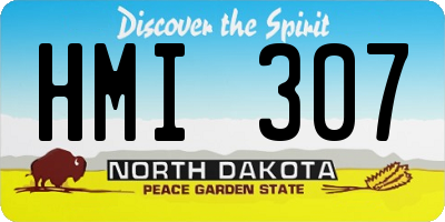 ND license plate HMI307