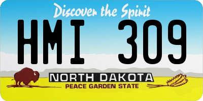 ND license plate HMI309