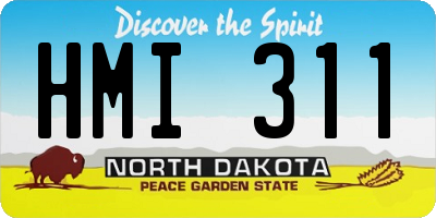 ND license plate HMI311