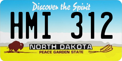 ND license plate HMI312