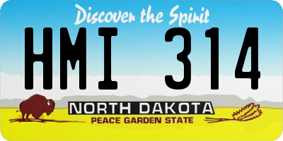 ND license plate HMI314