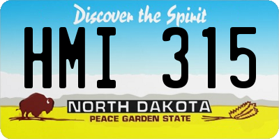 ND license plate HMI315