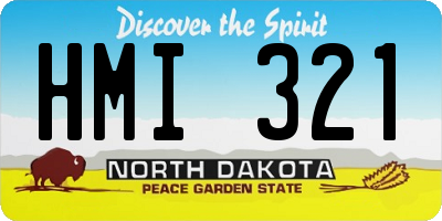 ND license plate HMI321