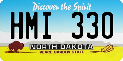 ND license plate HMI330