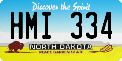 ND license plate HMI334