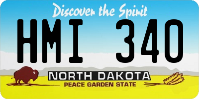 ND license plate HMI340
