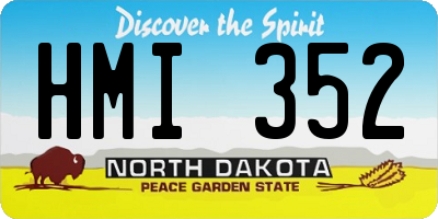 ND license plate HMI352