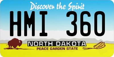 ND license plate HMI360