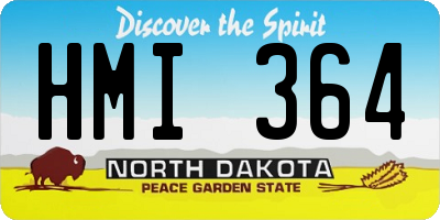 ND license plate HMI364