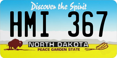 ND license plate HMI367