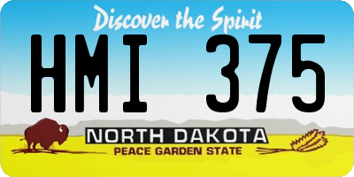 ND license plate HMI375