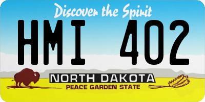 ND license plate HMI402