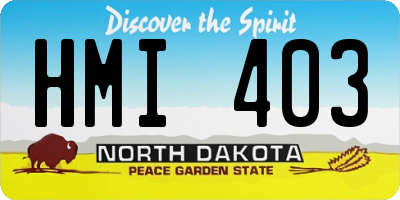 ND license plate HMI403