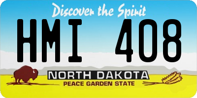 ND license plate HMI408