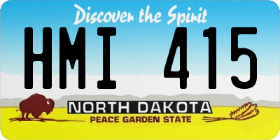 ND license plate HMI415