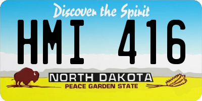 ND license plate HMI416