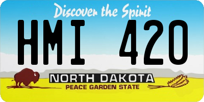 ND license plate HMI420