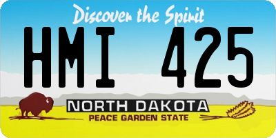 ND license plate HMI425