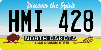 ND license plate HMI428