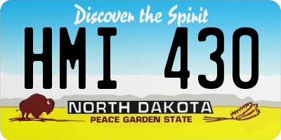 ND license plate HMI430