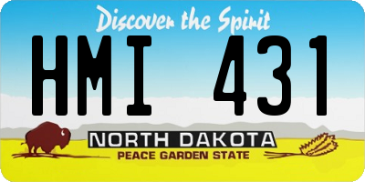 ND license plate HMI431