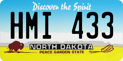 ND license plate HMI433