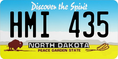 ND license plate HMI435