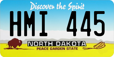 ND license plate HMI445