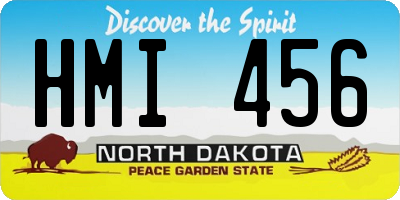 ND license plate HMI456