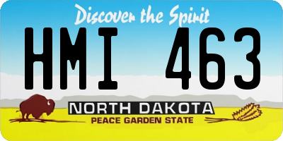 ND license plate HMI463