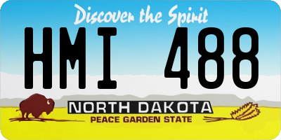 ND license plate HMI488