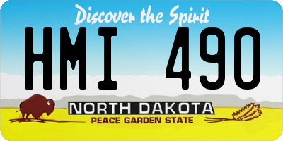 ND license plate HMI490