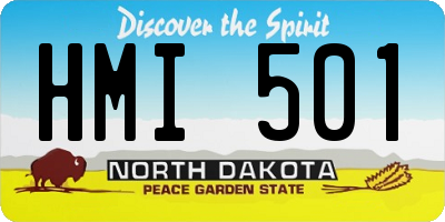 ND license plate HMI501