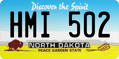 ND license plate HMI502