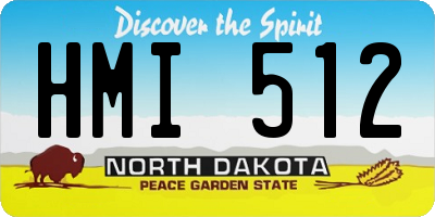 ND license plate HMI512