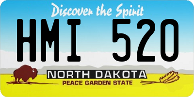 ND license plate HMI520