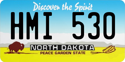 ND license plate HMI530