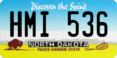 ND license plate HMI536