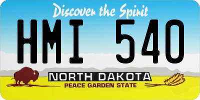 ND license plate HMI540