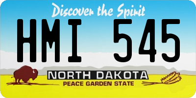 ND license plate HMI545