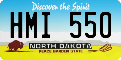 ND license plate HMI550