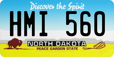 ND license plate HMI560