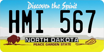 ND license plate HMI567