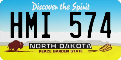 ND license plate HMI574