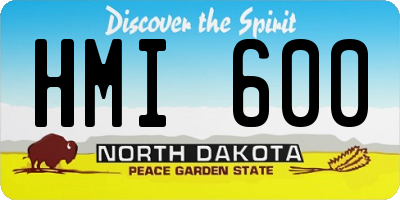 ND license plate HMI600